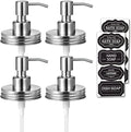 Amolliar Mason Jar Liquid Soap Dispenser Lid, Stainless Steel Pump by Amolliar