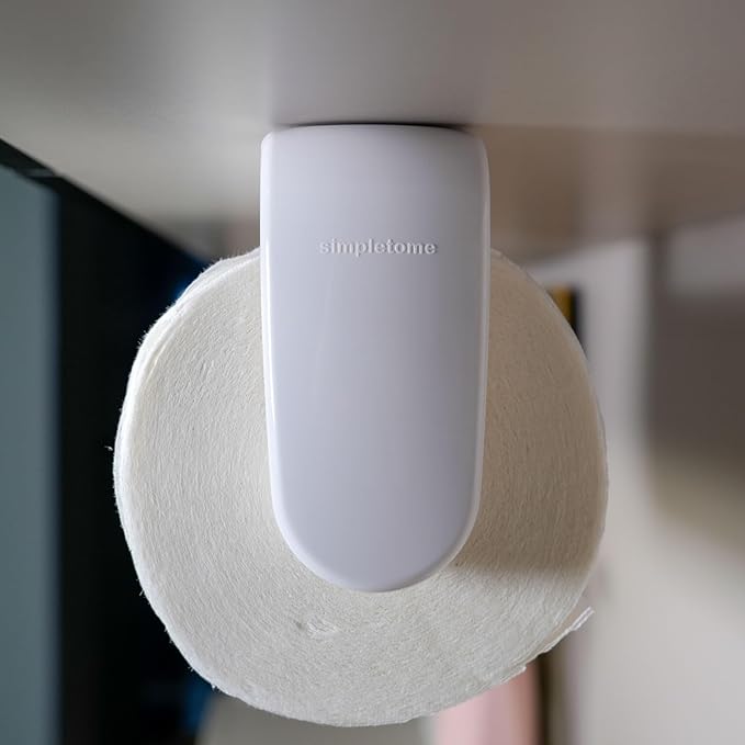 simpletome Paper Towel Holder Under Cabinet or Wall Mount ONE Hand Operation - Image 9