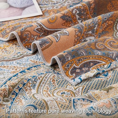 100% Cotton Boho Throw Blanket for Home Decor – Classic Farmhouse Quilt Beddi...