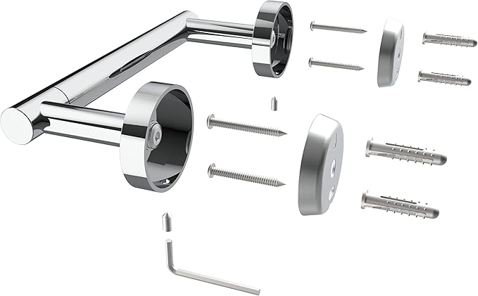 RARXTR Polished Finish Toilet Paper Holder SUS304 Stainless Steel Double Post - Image 5