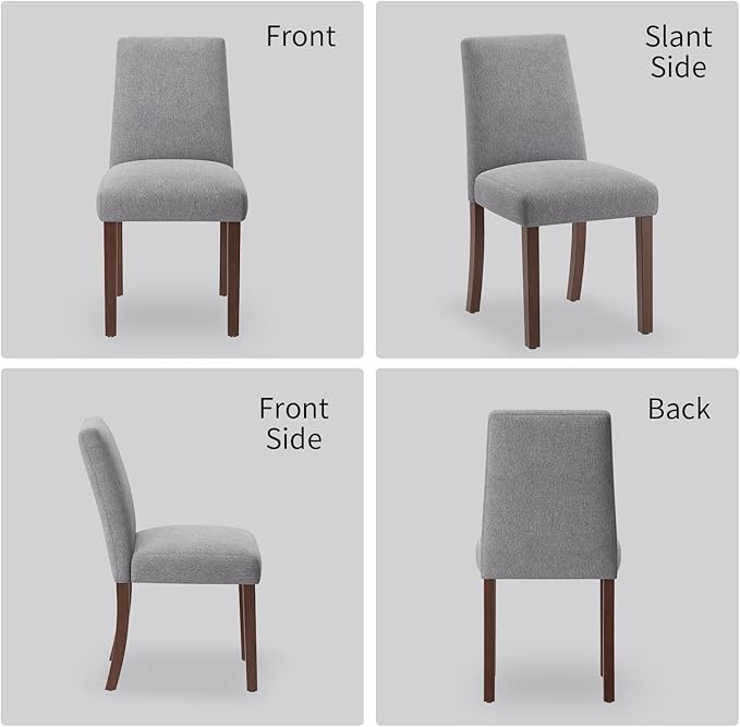Dining Chairs Set of 4, Modern Dining Room Chairs with Wooden Legs, Upholster...