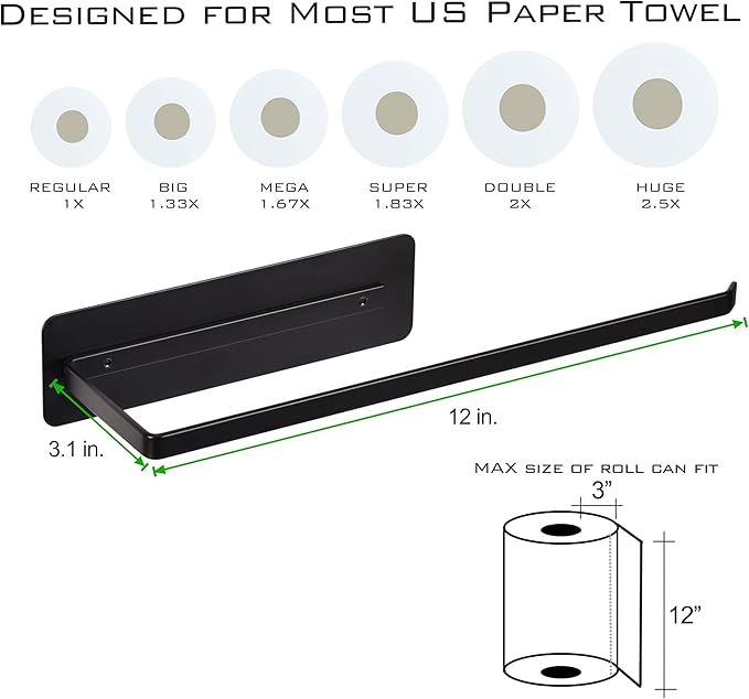 EASTTOWEST Magnetic Paper Towel Holder, Heavy Duty Strong Magnet Backing - Image 6
