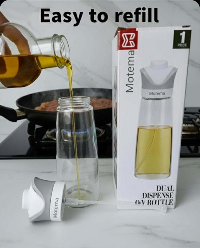 Oil control Dispenser Bottle, Spray & Pour 2-in-1, Precision Olive Oil Sprayer - Image 7