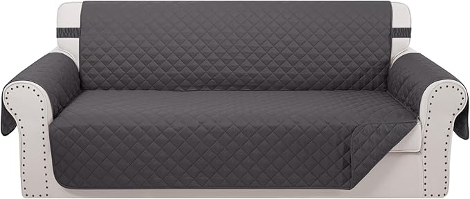 Reversible 4 Seater Sofa Cover 91 Inch Large Couch Cover Furniture Protector by LuxshareHome