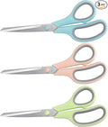 Scissors 8.5 Inch scissors all purpose Bulk Set of 3, Scissors by LONGKEY