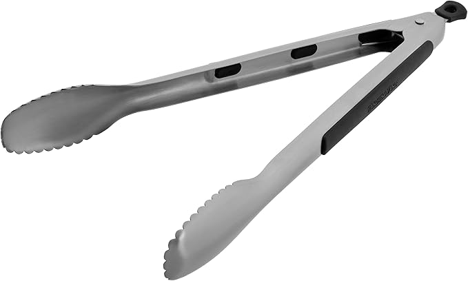 Farberware Stainless Steel Kitchen Tongs 12 Inch Locking Heat Resistant by Farberware