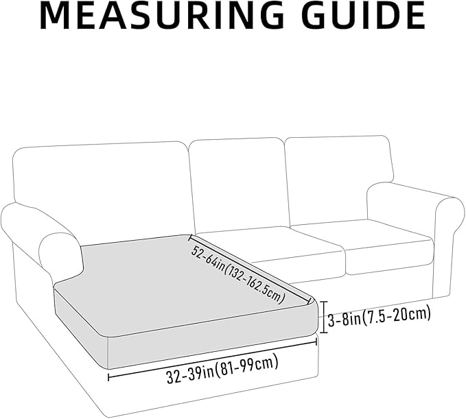 hyha Waterproof Sectional Couch Covers, Non Slip Sofa Couch Cushion Covers L - Image 6