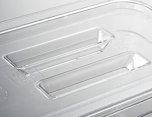 CURTA 6 Pack NSF Notched Food Pan Cover, 1/2 Size Clear Polycarbonate Lid - Image 4