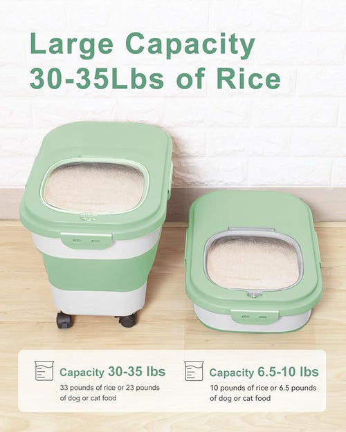 20-30 Lbs Rice Storage Container, Collapsible Food Storage Containers - Image 2