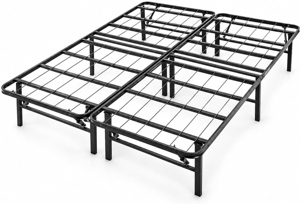 Hercules 14-Inch Heavy-Duty Metal Platform Bed Frame, Queen, Black