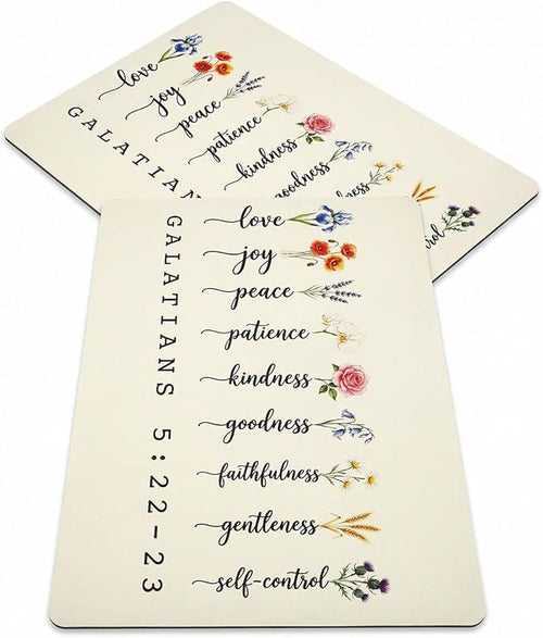 2 Pack Fruit of the Spirit Dish Drying Mats, Non-Slip Backing, Galatians by Unknown