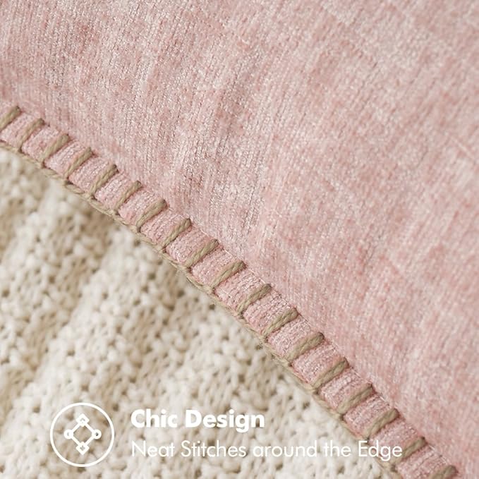 MIULEE Pack of 2 Couch Throw Pillow Covers 16x16 Inch Pink Farmhouse Valentine - Image 2