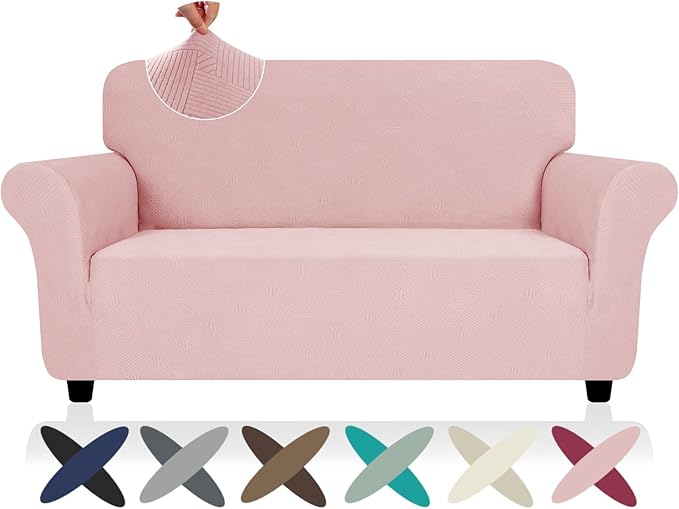 ZNSAYOTX Super Stretch Loveseat Covers, New Striped Love Seat Slipcover by ZNSAYOTX