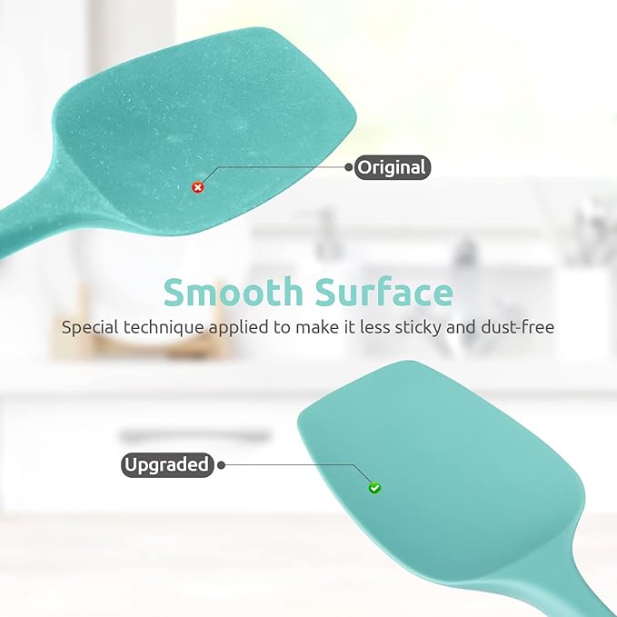 Heat Resistant Silicone Spoon Spatula: U-Taste 600ºF High Heat Flexible 11.38in - Image 7