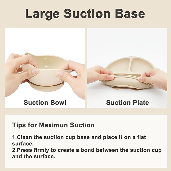 Silicone Baby Feeding Set | Baby Led Weaning Supplies Includes Suction Bowls - Image 5
