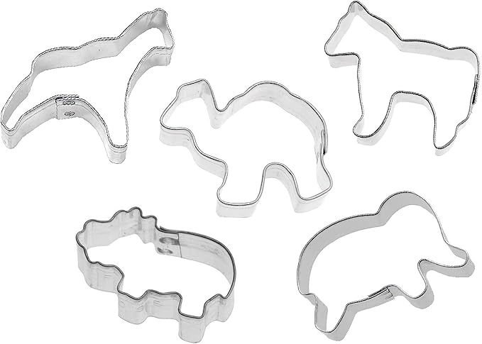 Mini Circus Animal Cookie Cutter 5 Piece Set from The Cookie Cutter Shop – Tin - Image 2