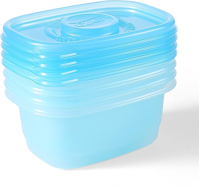 Glad Food Storage Containers, Small Rectangle, 24 Ounces | Freezerware | 4 - Image 4