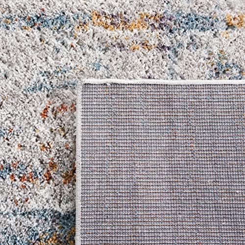 SAFAVIEH Berber Shag Collection Area Rug - 6'7" x 8'7", Blu...