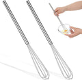 2 Pcs Mini Whisks Set, Stainless Steel Whisk Tiny Egg Whisk, Espresso Matcha by Unknown