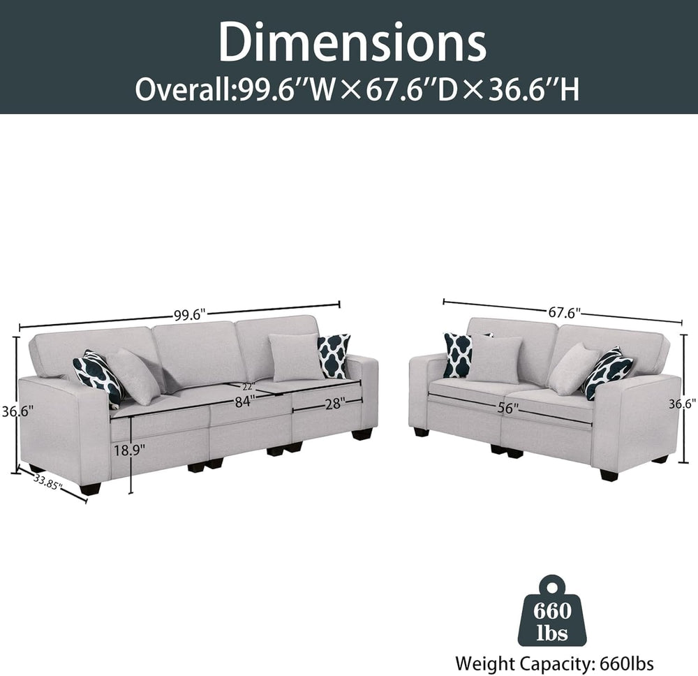 Legend Vansen Oversized Modular Sectional Sofa,U/L‑Shaped Reversible Couch wi...