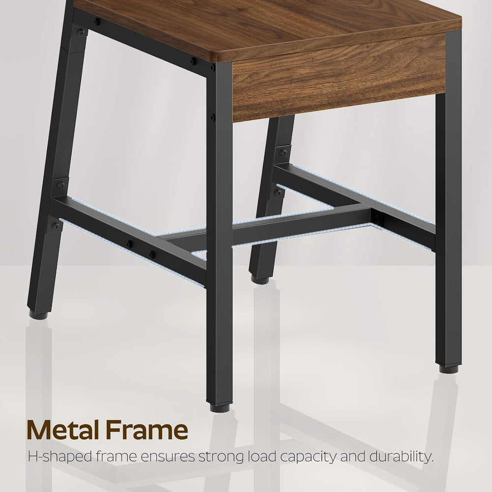 YATINEY Dining Chairs Set of 4, Kitchen Chairs with Metal Frame, Slanted Back...