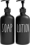 MOMEEMO Matte Black Soap Dispenser Bathroom Set, Contains Lotion and Hand Soap by MOMEEMO