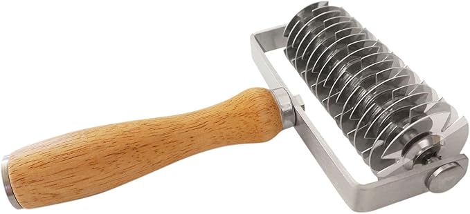 Lattice Cutter Pastry Tool, Stainless Steel Pastry Lattice Roller Cutter Wood - Image 8