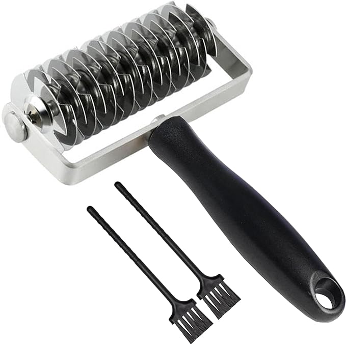 Pastry Lattice Roller Cutter, Stainless Steel Multi-Wheel Dough Cutter by EVEDMOT