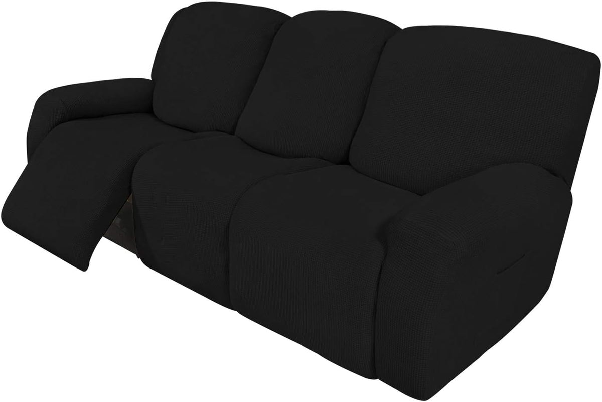 easy-going 8 pieces recliner couch stretch sofa slipcover, main product view