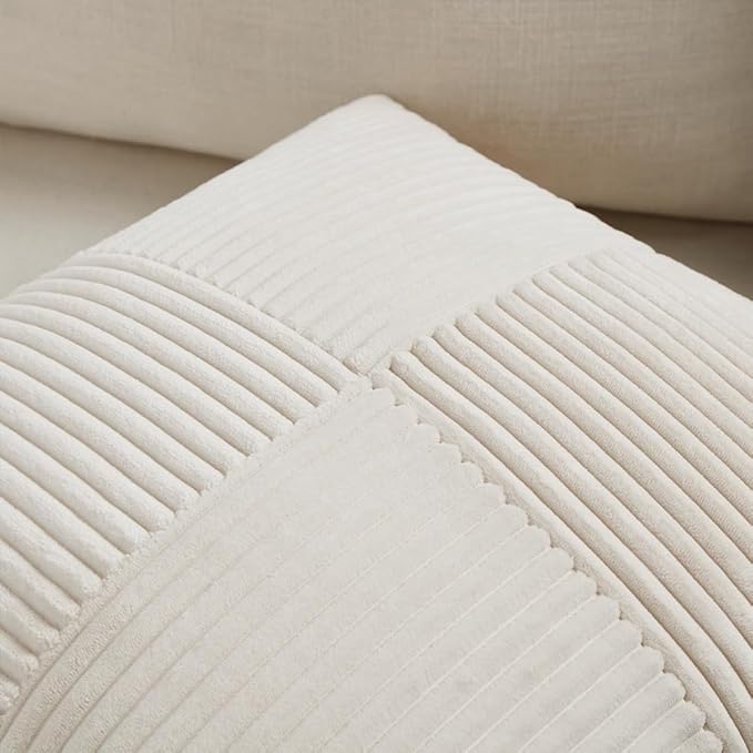 Fancy Homi 2 Packs Cream Lumbar Decorative Throw Pillow Covers 14x24 Inch - Image 3
