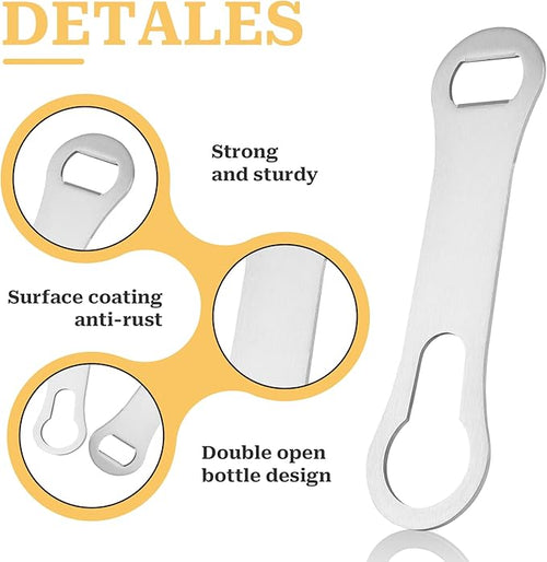 2 Pcs V Rod Bottle Opener Bartender, Pour Spout Removers Double Ended Flat - Image 2
