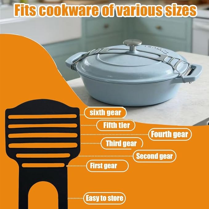 Adjustable Silicone Lid Lock Strap, Compatible - Image 2