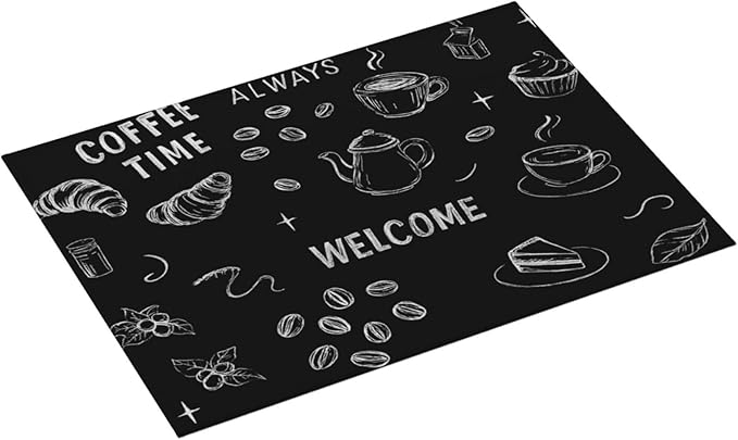 Black Ink Dish Drying Mats for Kitchen Counter, Large 18"x24" Dish Mats for - Image 2