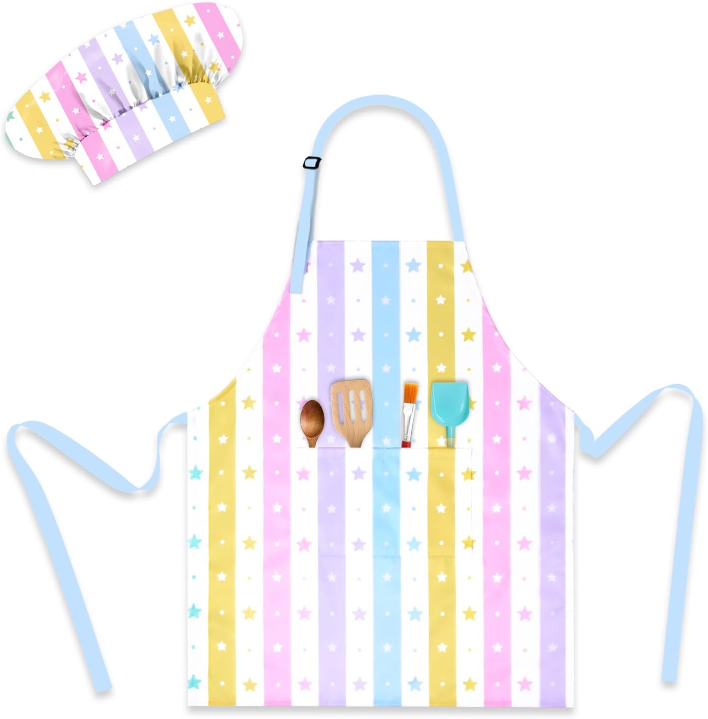 Kids Aprons for Cooking, Toddler Apron for Girls with Pockets Apron for Kid | Cooking Baking Painting Crafting Art Gardening Adjustable