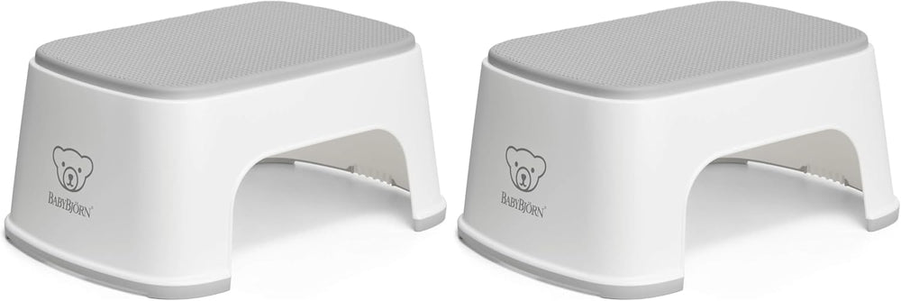 BabyBjörn Step Stool, White/Gray (Pack of 2)