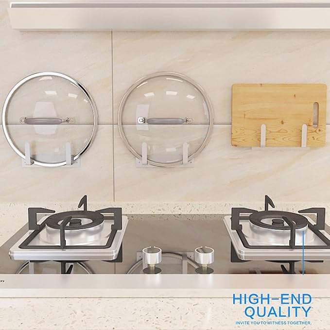 Stainless Steel Wall Mounted Cutting Board Holder Punch-free Multifunctional - Image 4