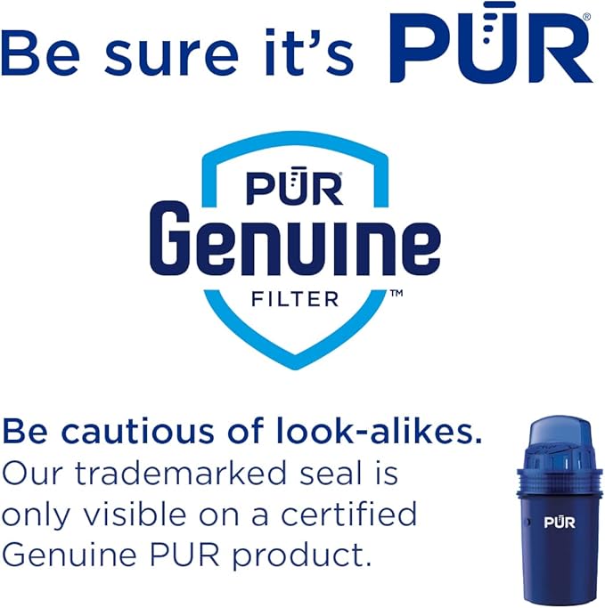 PUR 7-Cup Water Filter Pitcher, Great-Tasting Water, Dishwasher Safe, Faster