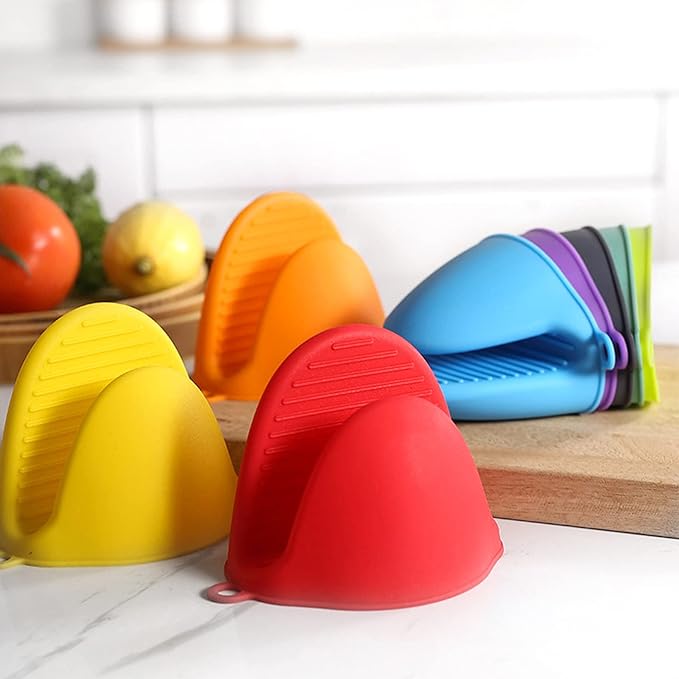 2 Pairs Mini Oven Gloves Silicone Heat Resistant Cooking Pinch Mitts Potholder - Image 5