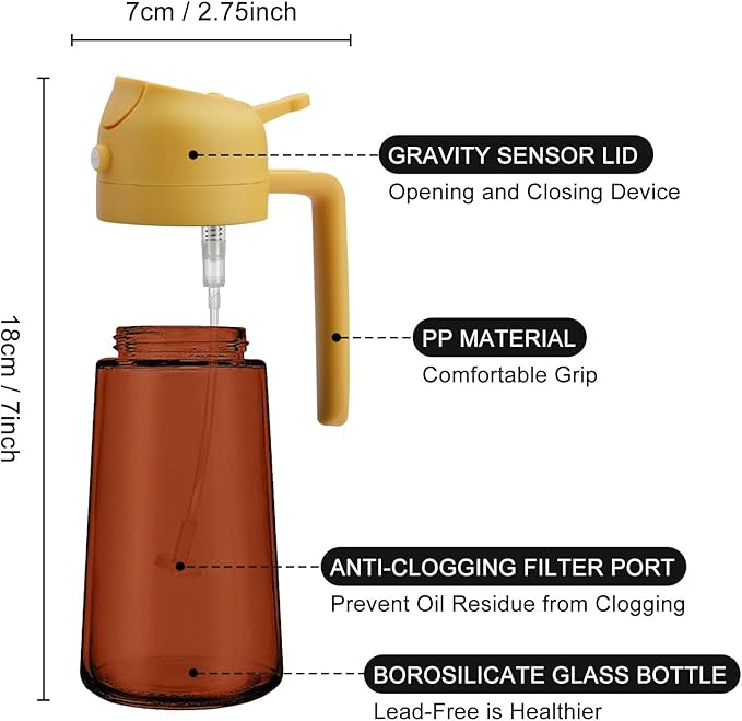 2 In 1 Oil Dispenser And Oil Sprayer, 16 Oz/470 Ml Oil Dispenser - Image 5