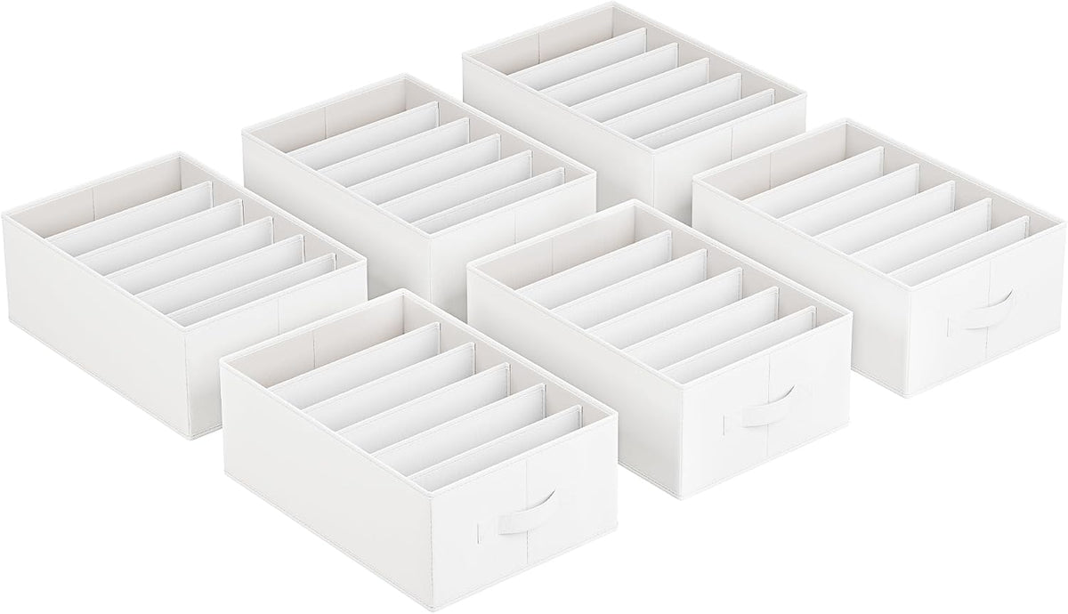 songmics set of 6 foldable wardrobe clothes organizers, main product view