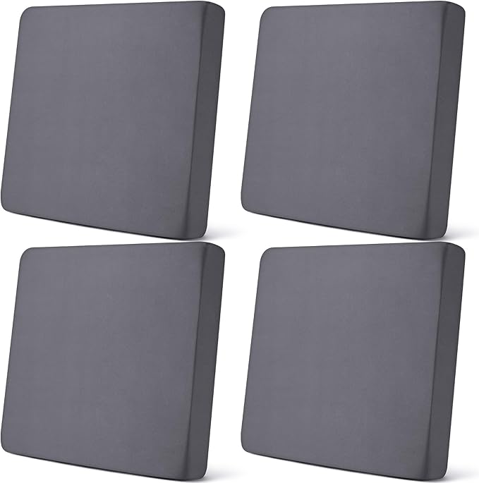 Newwiee Set of 4 Stretch Patio Cushion Covers Sofa Couch Seat Chair Slipcovers by Newwiee
