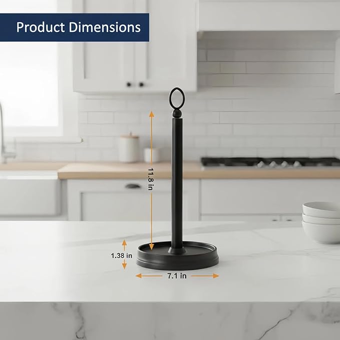 Kasunto Standing Paper Towel Holder, Non-Slip Paper Towel Roll Holder - Image 4