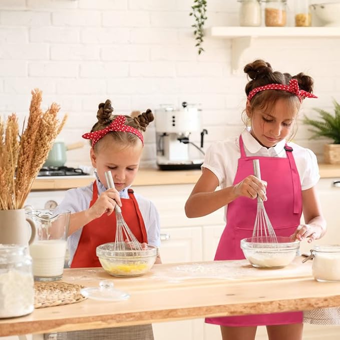 SINLAND Kids Apron with Pocket 2 Pack Children Chef Apron - Image 7
