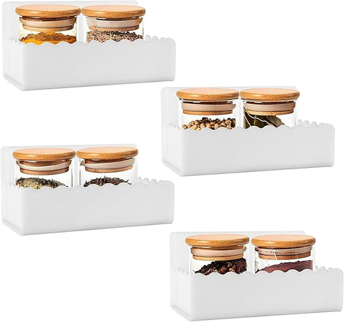 6 inch Spice Rack Wall Mounted, 4 Pack Spice Organizer Shelf by Douildhaiy