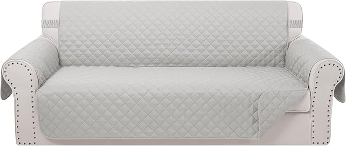 Reversible 4 Seater Sofa Cover 91 Inch Large Couch Cover Furniture Protector by LuxshareHome