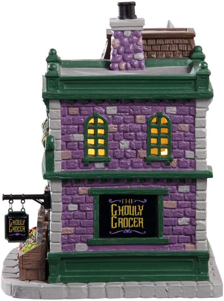 Lemax Ghouly Grocer Lighted Building, #95458 for Halloween Village Display