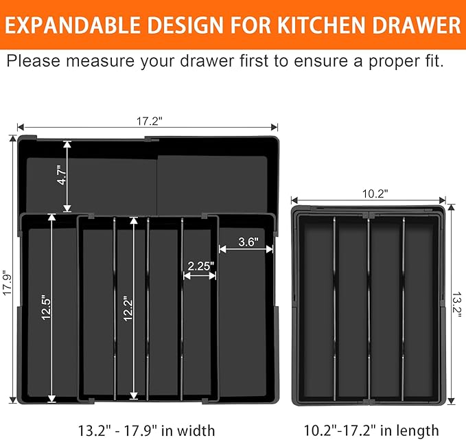 Spaclear Large Kitchen Silverware Organizer - Image 2