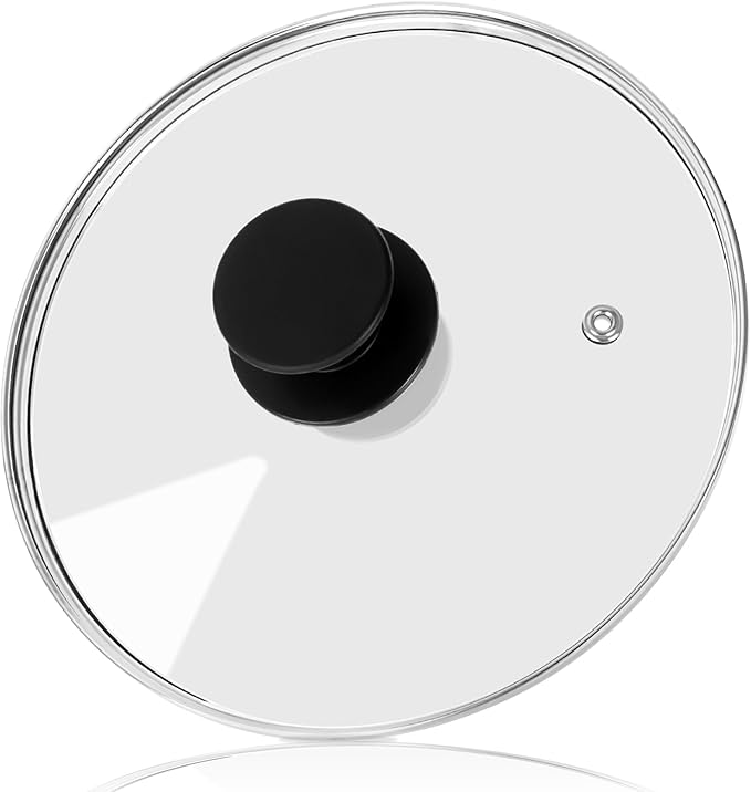 Pan Lid 8 Inch - Tempered Glass Pot Lid - Replacement Pan Cover by KOMOKERU