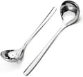2Pcs Small Ladle and Slotted Spoon, Heavy Duty 304 Stainless Steel Gravy Ladle by Realand