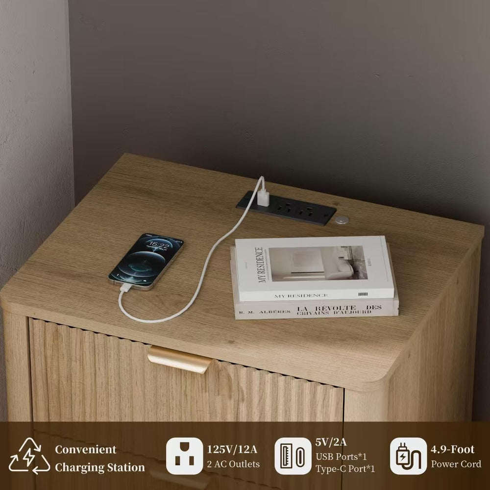 Dresser and Nightstand Sets 3 Piece, Bedroom Set with Charging Station, Large...
